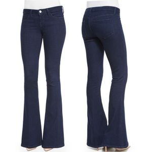 L'Agence Elyse Low-Rise Flare Jeans Navy NWT